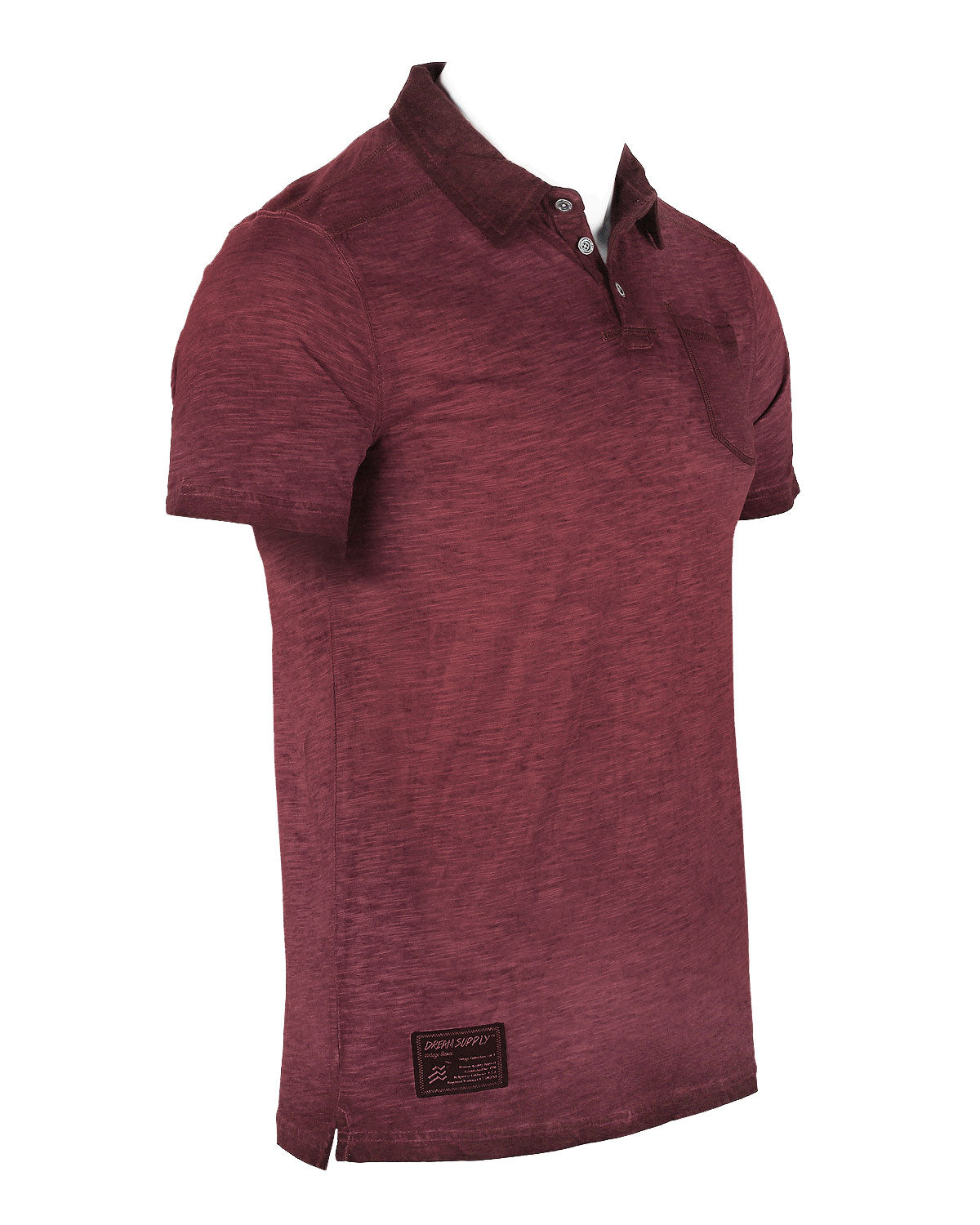 ZIMEGO Mens Short Sleeve Oil Wash Vintage Button Henley Pocket Polo T-Shirt-6