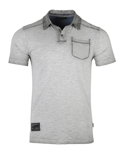 ZIMEGO Mens Short Sleeve Oil Wash Vintage Button Henley Pocket Polo T-Shirt-10
