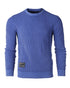 Free 3-day Shipping - ZIMEGO Mens Long Sleeve Stone Washed Vintage Crewneck Pullover Sweater-0