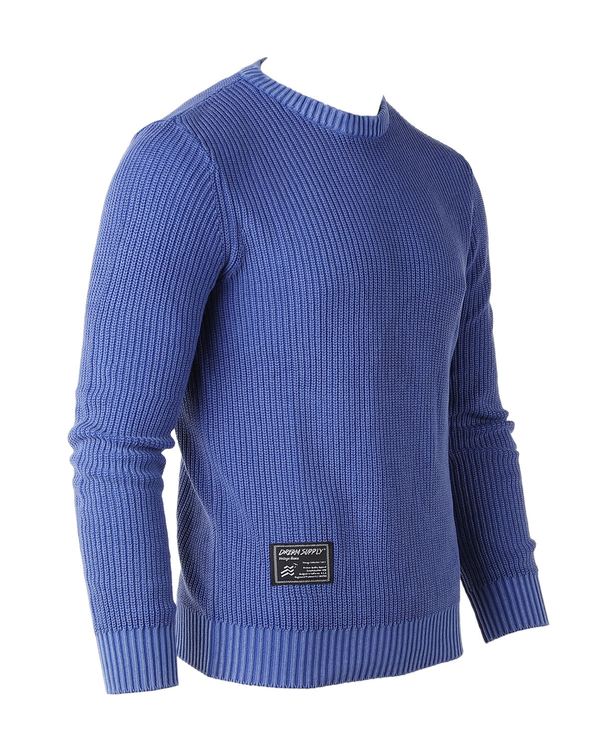 Free 3-day Shipping - ZIMEGO Mens Long Sleeve Stone Washed Vintage Crewneck Pullover Sweater-1