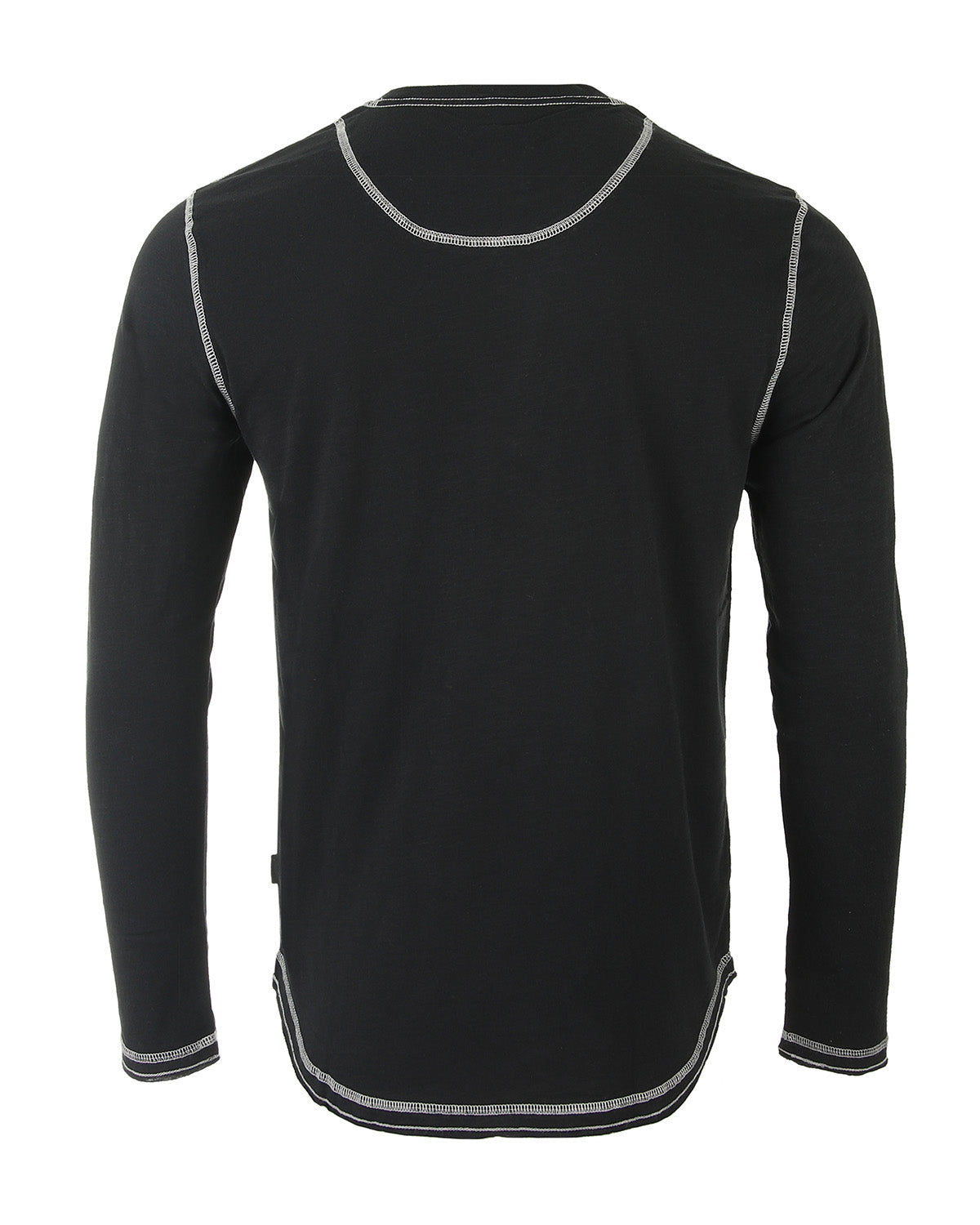 ZIMEGO Mens Long Sleeve Crewneck Oil Wash Vintage Raw Edge Hem Hipster Hip-Hop T shirt-1
