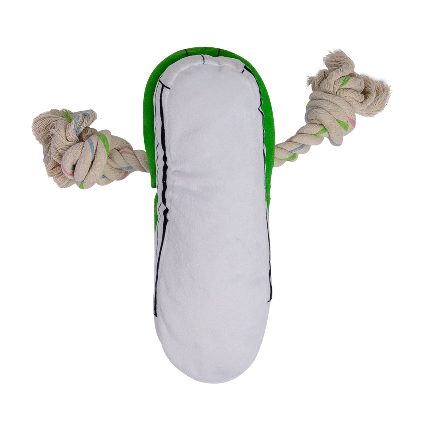 Squeaking Comfort Plush Sneaker Dog Toy - Green-2
