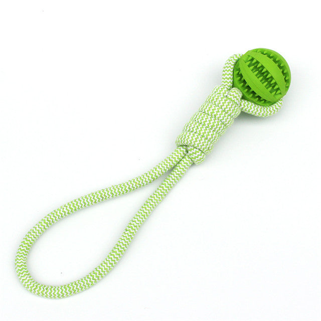 Rubber Ball Chew Toy with Cotton Rope | Dog Toy-9