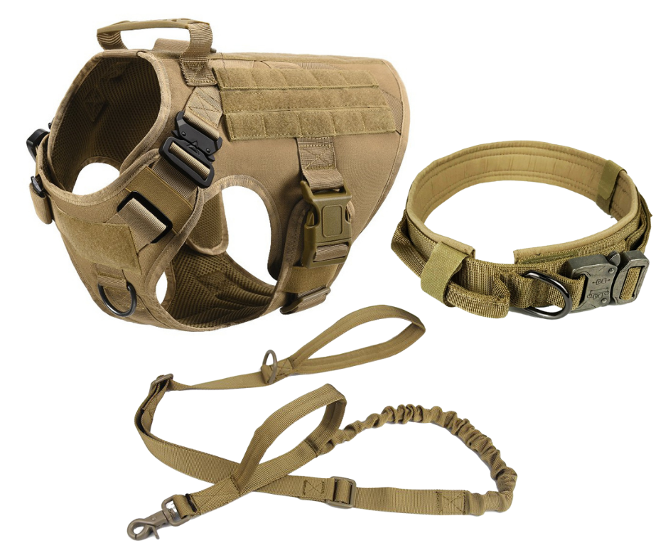 Tactical Dog Harness, Collar, and Leash Set-0