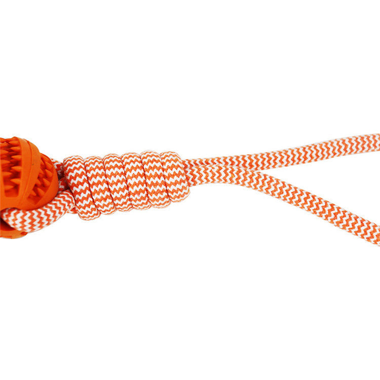 Rubber Ball Chew Toy with Cotton Rope | Dog Toy-8
