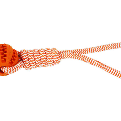 Rubber Ball Chew Toy with Cotton Rope | Dog Toy-8