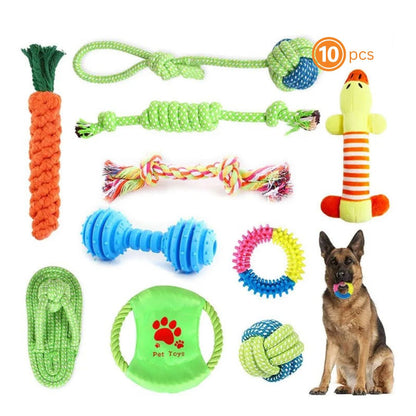 10 pcs Bite-Resistant molar Dog Toys-0