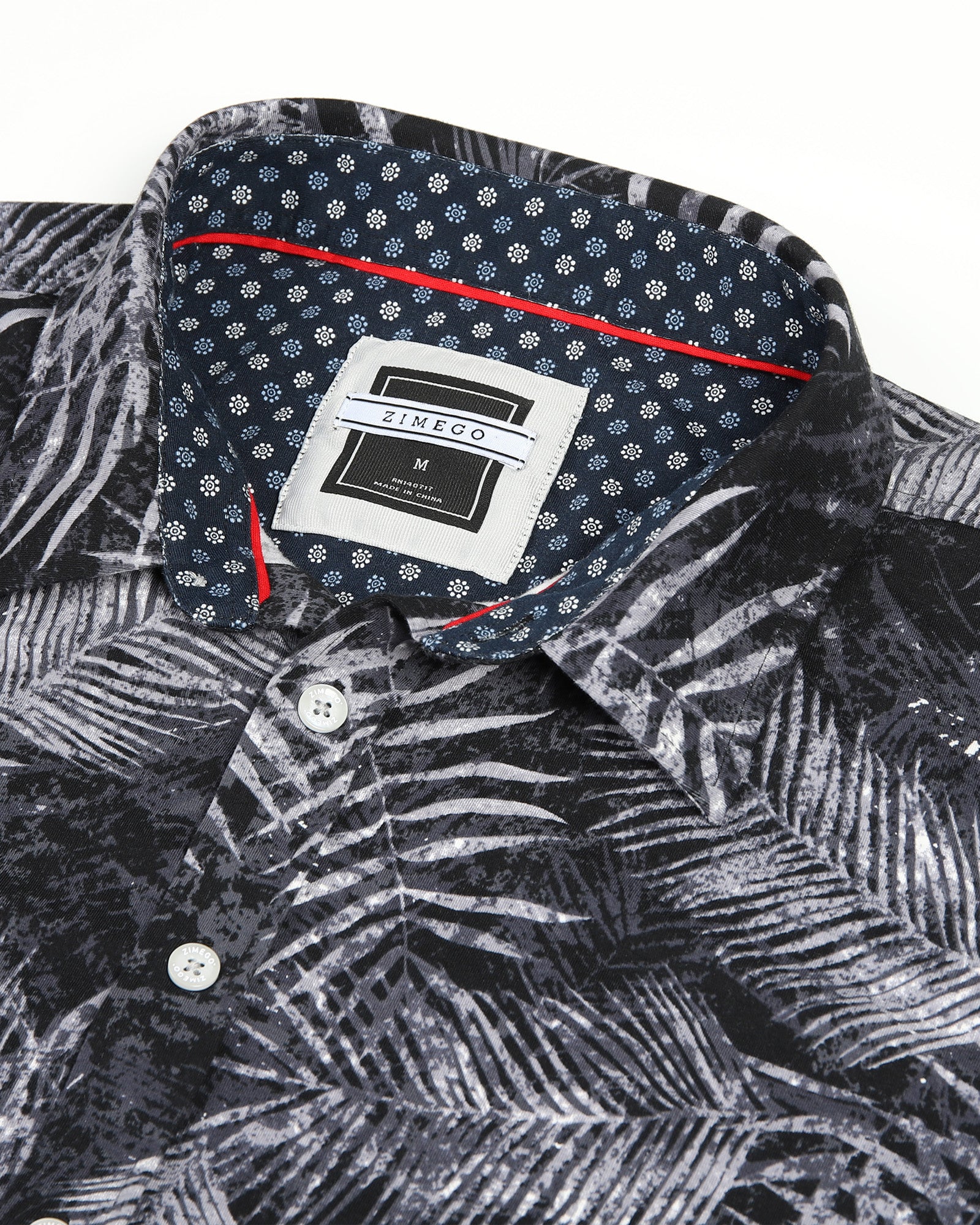 ZIMEGO Mens Holiday Hawaiian Long Sleeve Stretch Casual Aloha Button Down Shirt-6