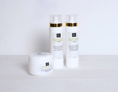 FRAGRANCE FREE THREE STEP SKIN CARE SYSTEM - For Men - Body Wash, Scrub and Lotion - ITEM CODE: 601950409266-0
