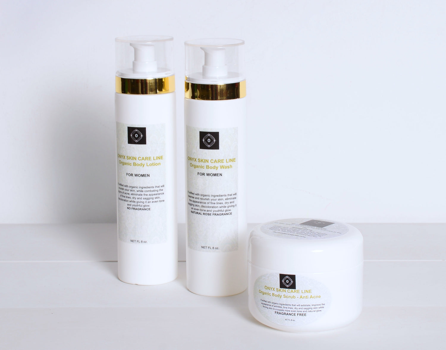 THREE STEP ANTI-AGING SKIN SYSTEM - Nourishing Body Wash, Scrub and Lotion - Fragrance Free - for WOMEN -  ITEM CODE: 601950409921-0