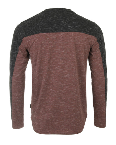 ZIMEGO Men's Fashion Color Block Long Sleeve Curved Hemline Athletic Hiphop Shirt-1