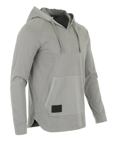 ZIMEGO Men's Pigment Dyed Hoodie - Athletic V Neck Long Sleeve Henley Pullover Shirt-1