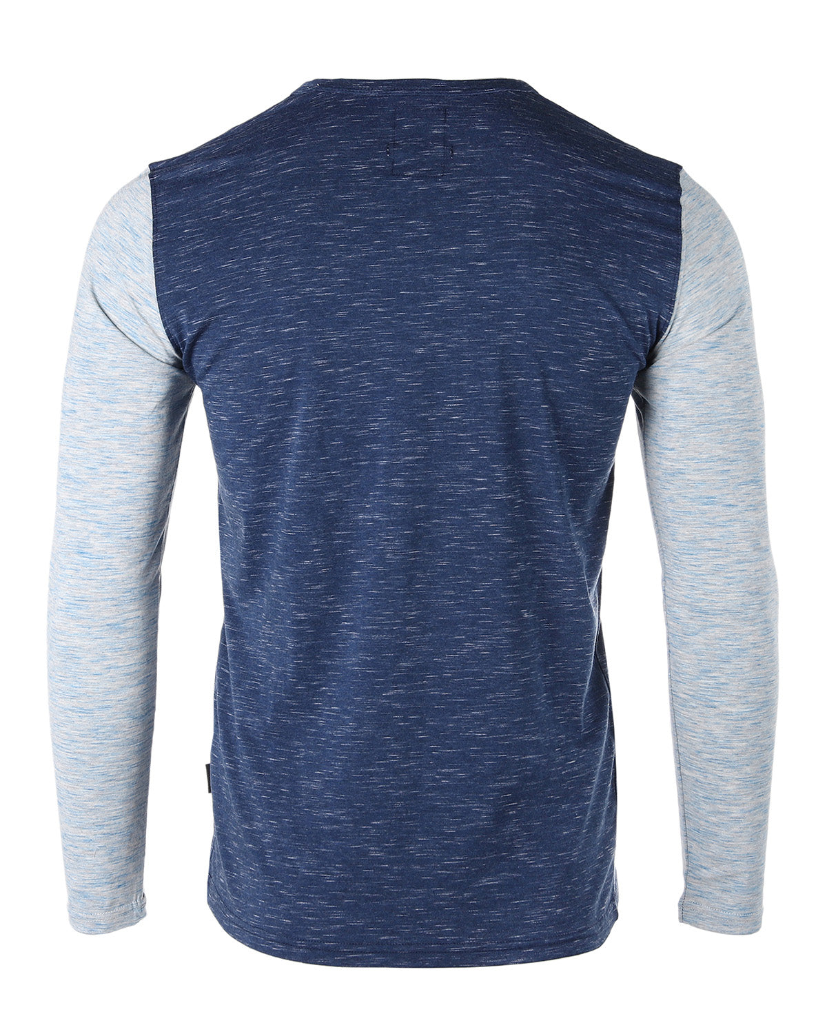 ZIMEGO Mens Contrast Long Sleeve Casual Button Up Henley Athletic T Shirt-2