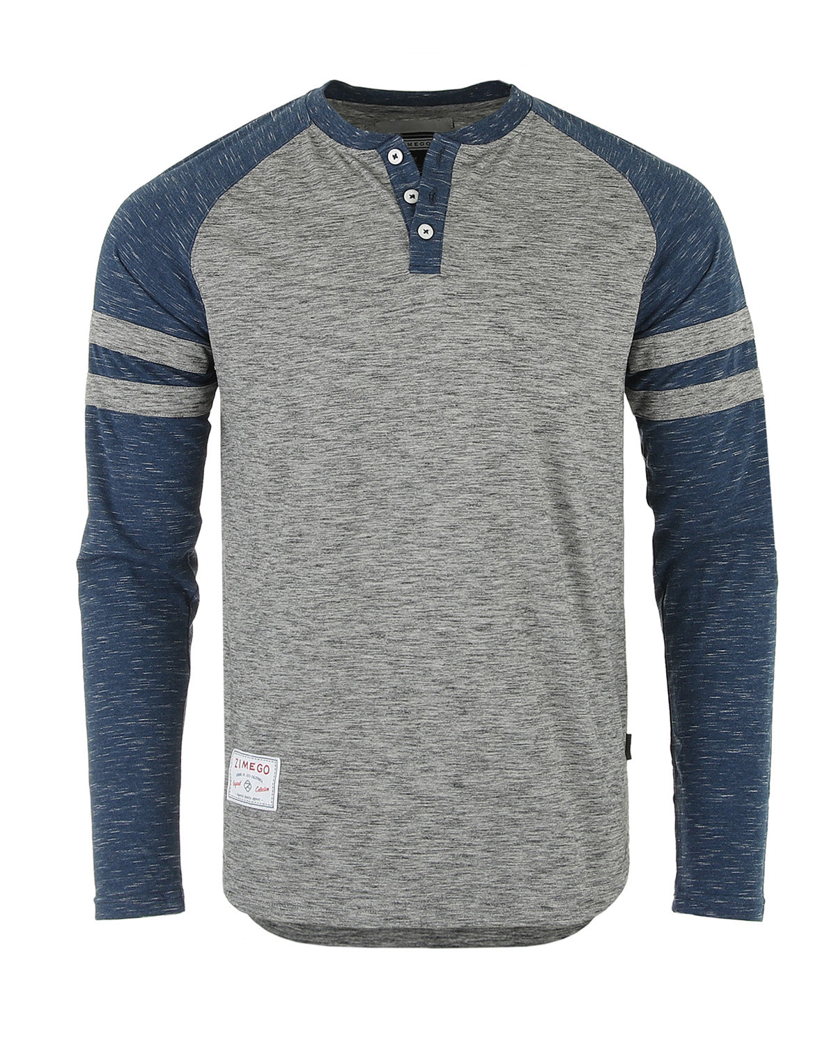 ZIMEGO Men’s Casual Long Sleeve Baseball Raglan Athletic Fashion Henley Shirt-0