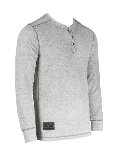 ZIMEGO Men's Long Sleeve Lightweight Waffle Thermal Henley T-shirts-1