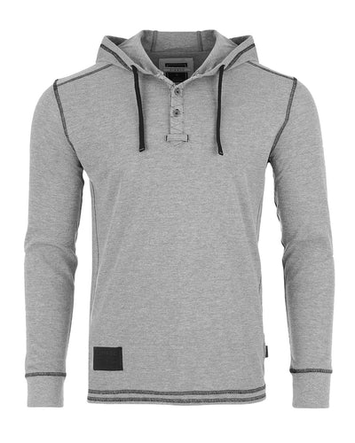 ZIMEGO Men's Thermal Long Sleeve Lightweight Fashion Hooded Henley-0