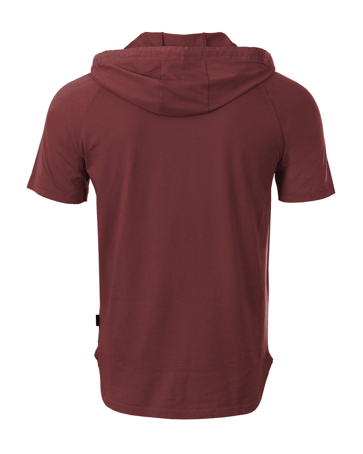 ZIMEGO Pigment Dyed Hooded Shirt Short Sleeve  V Neck Raglan Henley Style Hoodie-12