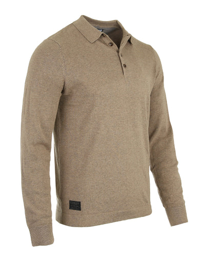 ZIMEGO Men's Casual Polo Sweater - Long Sleeve Pullover Button Knit Shirt-1