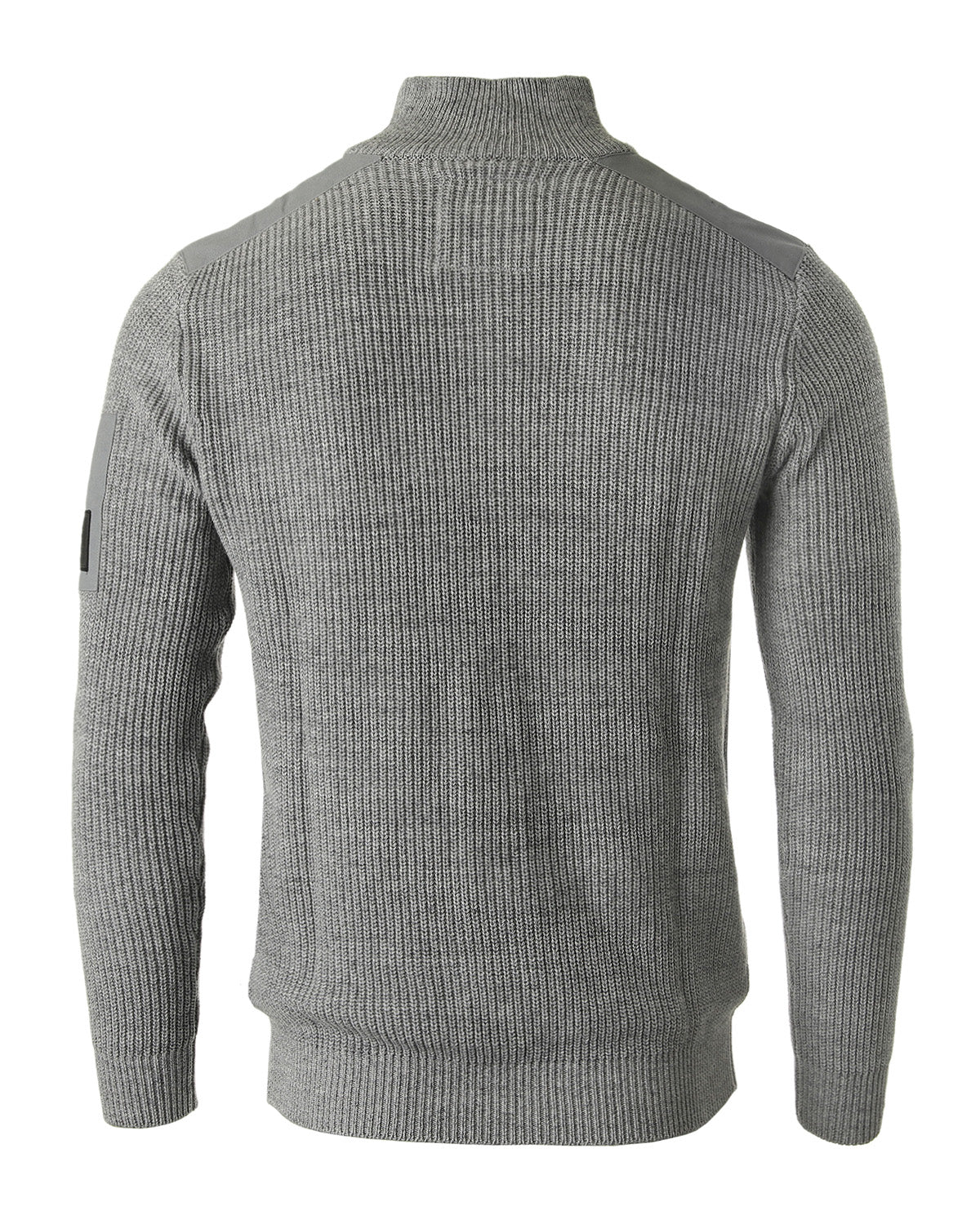 Free 3-day Shipping - ZIMEGO Mens Long Sleeve Pullover Quarter Zip Mock Neck Polo Sweater-2