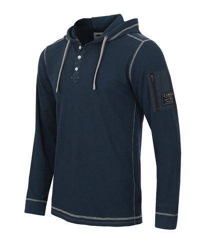 ZIMEGO Men's Thermal Long Sleeve Lightweight Pocket Sleeve Hoodie-1