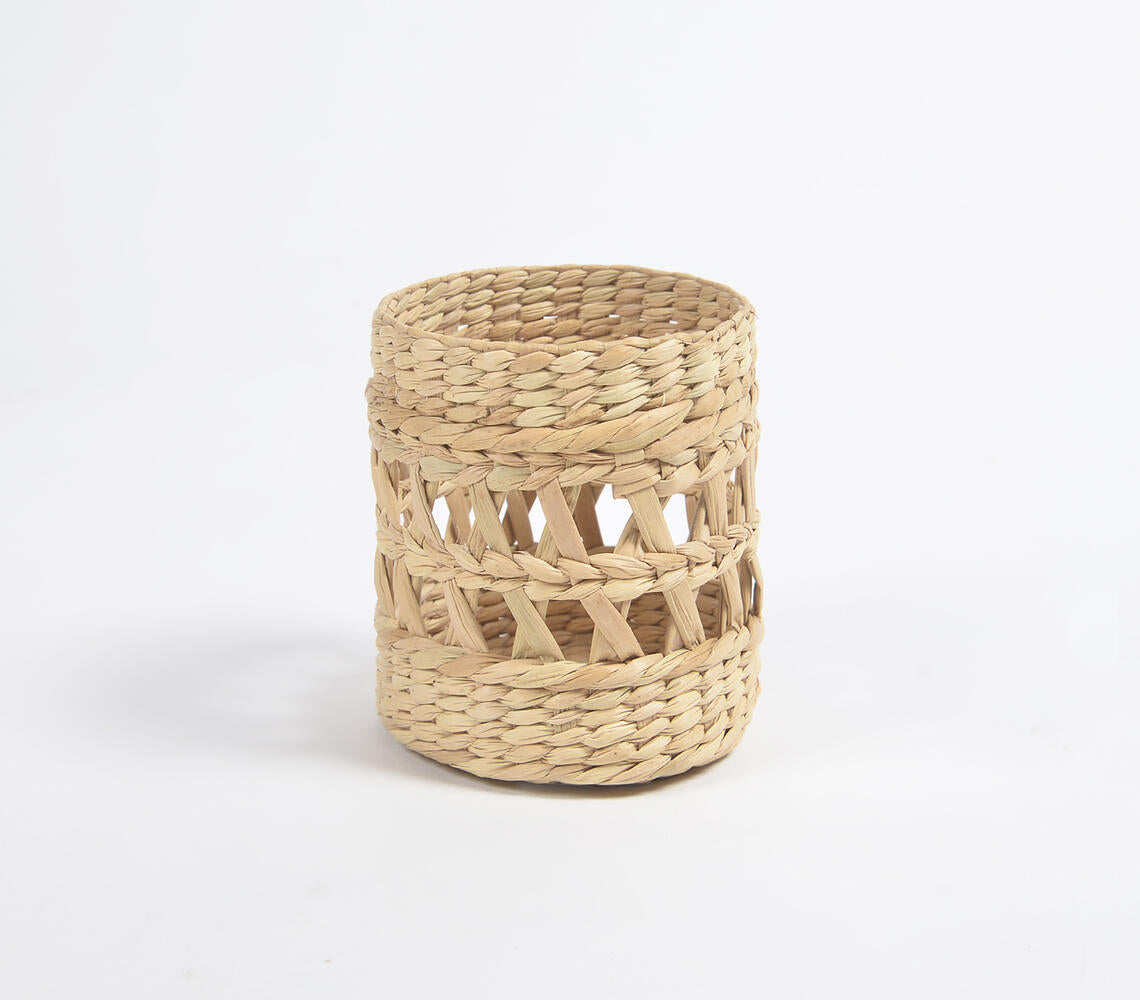 Woven Kauna Grass Reed Pen Stand-1