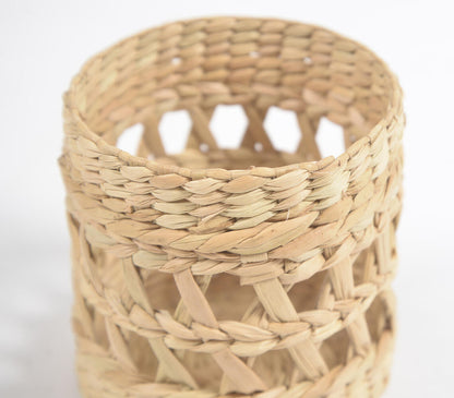 Woven Kauna Grass Reed Pen Stand-4