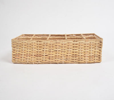 Handwoven Cane Eco-Friendly Table Organiser-1