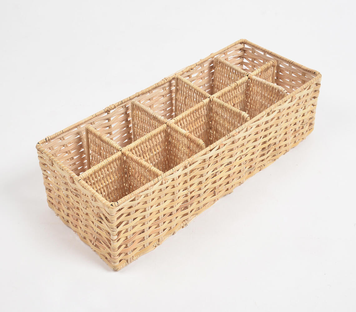 Handwoven Cane Eco-Friendly Table Organiser-2