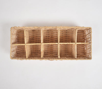 Handwoven Cane Eco-Friendly Table Organiser-3