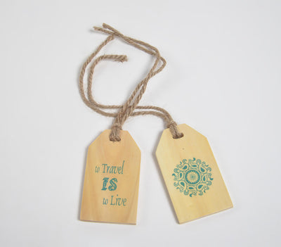 Eco-Friendly Wooden Luggage Tags (Set of 2)-0
