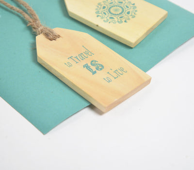 Eco-Friendly Wooden Luggage Tags (Set of 2)-1
