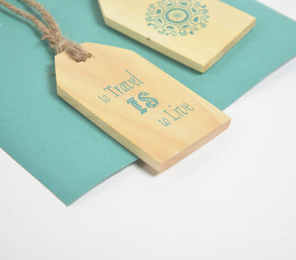 Eco-Friendly Wooden Luggage Tags (Set of 2)-1
