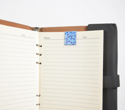 Jaipur Blue Pottery Magnetic Paper Bookmarks (set of 2)-1