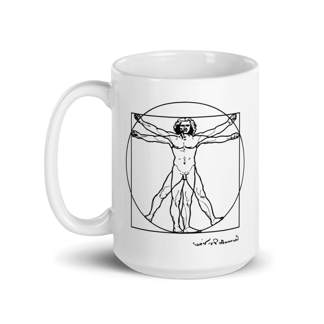 Leonardo Da Vinci, Vitruvian Man Sketch Mug-5