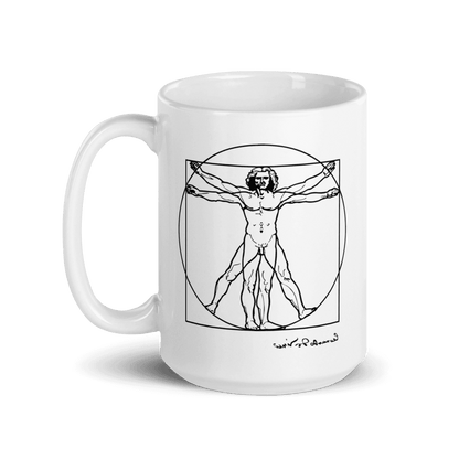 Leonardo Da Vinci, Vitruvian Man Sketch Mug-5