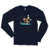 Calvin and Hobbes Dancing with Record Player Long Sleeve Shirt-4