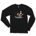 Calvin and Hobbes Dancing with Record Player Long Sleeve Shirt-3