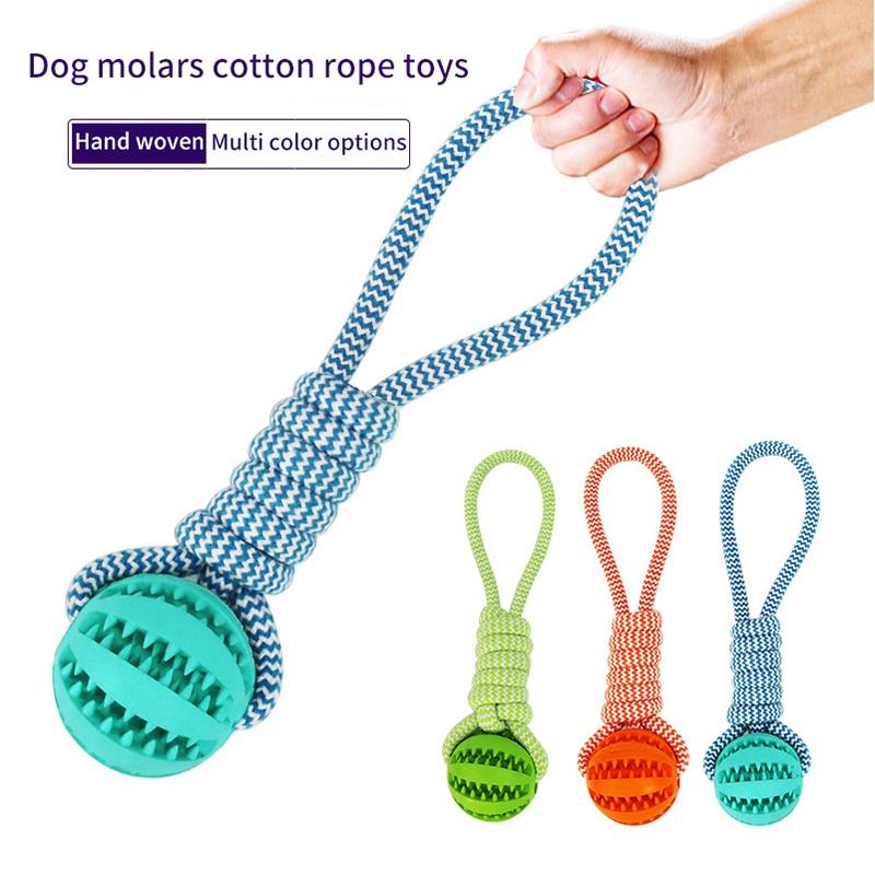 Rubber Ball Chew Toy with Cotton Rope | Dog Toy-6