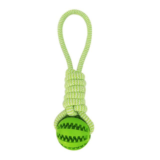 Rubber Ball Chew Toy with Cotton Rope | Dog Toy-5
