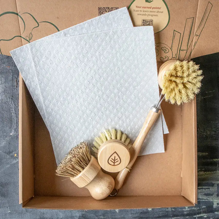 Zero Waste Kitchen Brush Set - Starter Kit-0